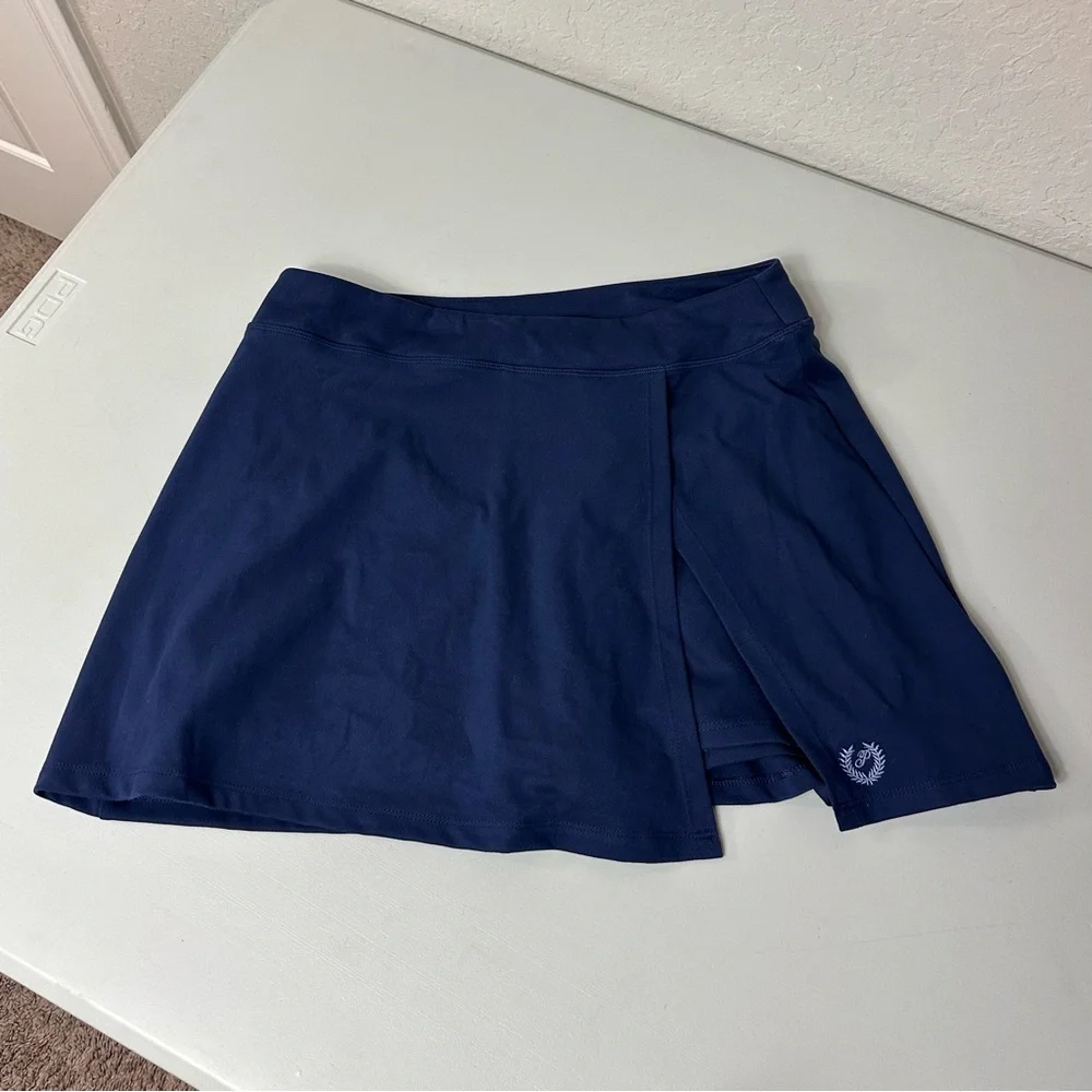 PINK Victorias Secret Midnight Navy Blue Ultimate Wrap Skort Size Large NWT